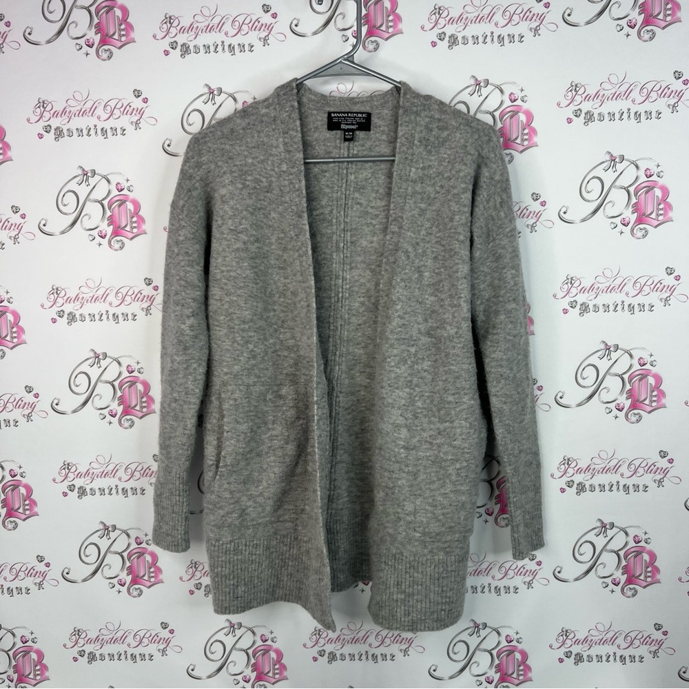 Banana Republic cardigan find Italian yarn flipucci white Heather Gray Cardigan - Picture 3 of 9